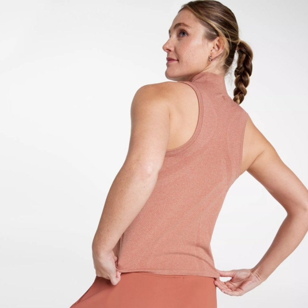 CALIA Seamless Sleeveless Mock Golf Top